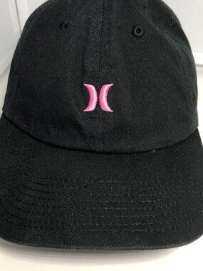 Hurley Hat Black & Pink Logo Skater Ride Athlete